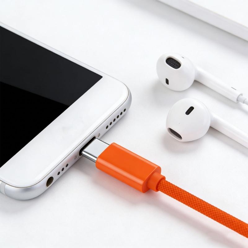 Дорожный плетеный USB C Male на 3,5 мм Female Адаптер-шнур для наушников Поддерживает качественную передачу звука