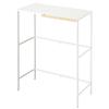 Yamazaki Extendable Over-the-Trash Can Rack, White, Approx. W42.5~76 x D42.5 x H90cm, Tower Kitchen Rack with Hooks, 5326