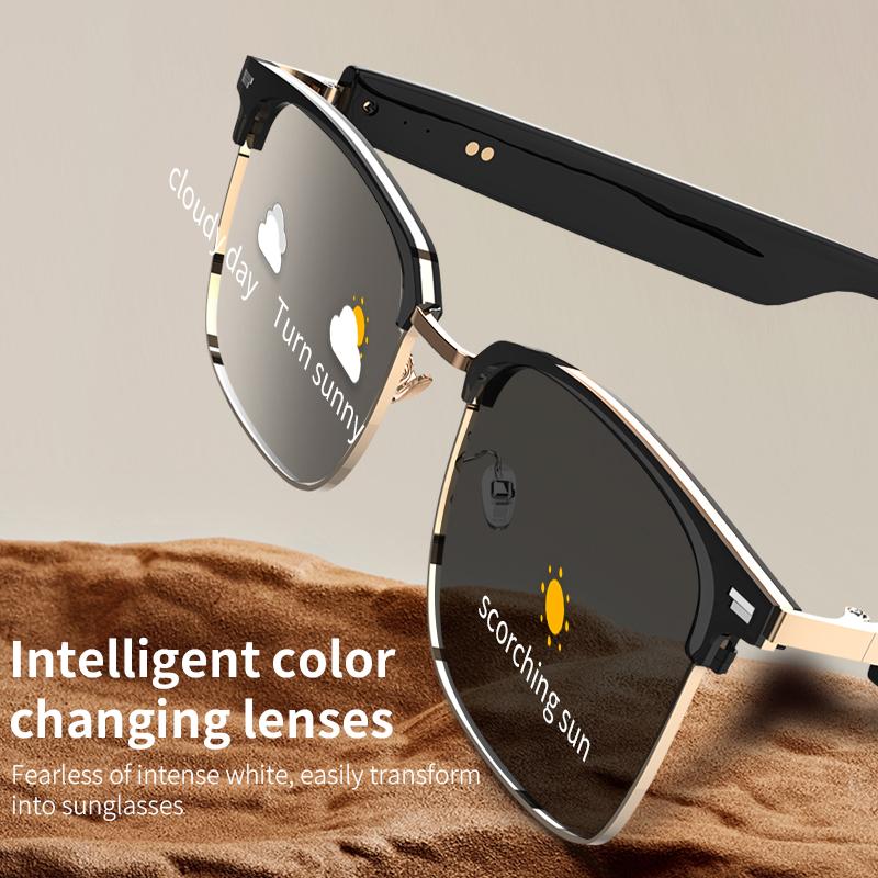 Smart Audio Bluetooth Glasses Blue Light Color Change Sunglasses UV400 Polarized Anti Blue Light Lens IPX5