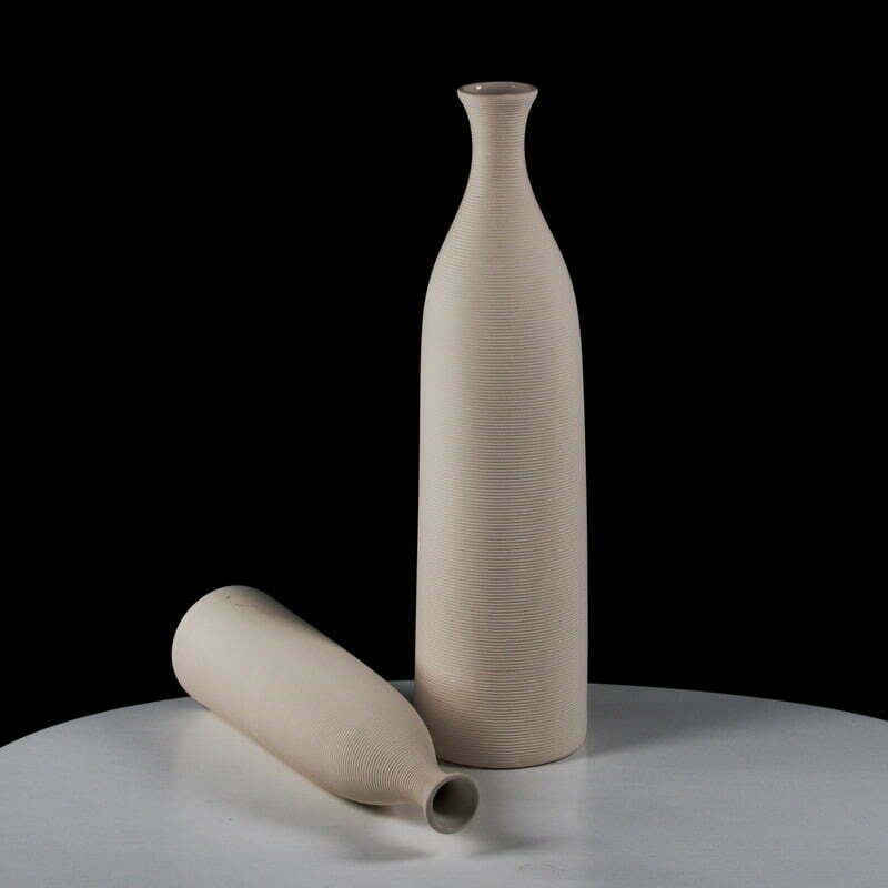 White Decorative Tall Ceramic Vase Venice - 33cm