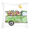 Fashionable Spring Flower Spring Elements Pillow Cover Linen Flower Cushion Pillow Cover