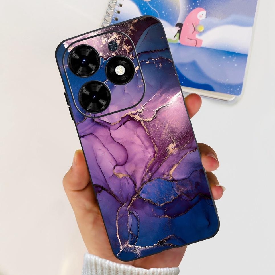 For Cover Tecno Spark Go 2024 Bumper Case Butterfly Cute Cat Flower Phone Cover Soft Clear Silicone TPU cAPAS Spark GO 2024 Bag