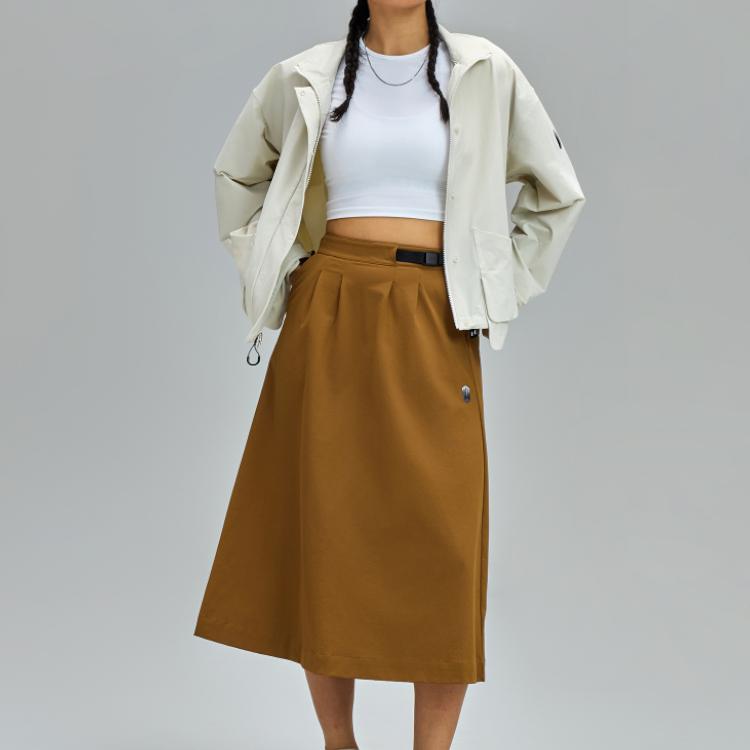 Under Armour Urban Adventure Series Solid Color Stand Collar Zip Outdoor Work Jacket Women Jacket Peak-White 1389309-110