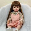 55CM Lovely Reborn Baby Lifelike Girl Doll Full Soft Silicone Body Princess Toddler Bebe Birthday Gift