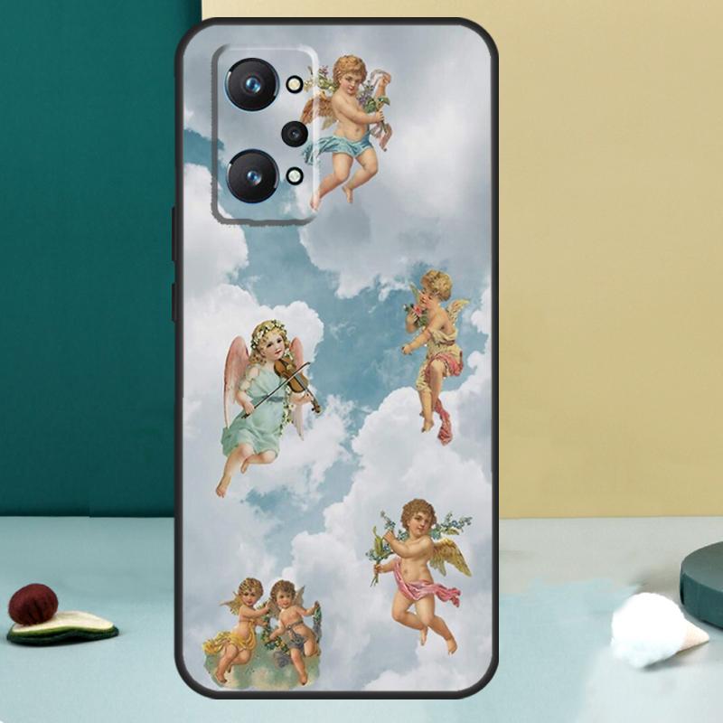 Ангелы эпохи Возрождения в небе Для Realme GT 7 Pro GT 5 6 6T C67 C61 C55 C53 C51 C21Y C25S C75 10 11 12 13 14 Pro Plus Чехол