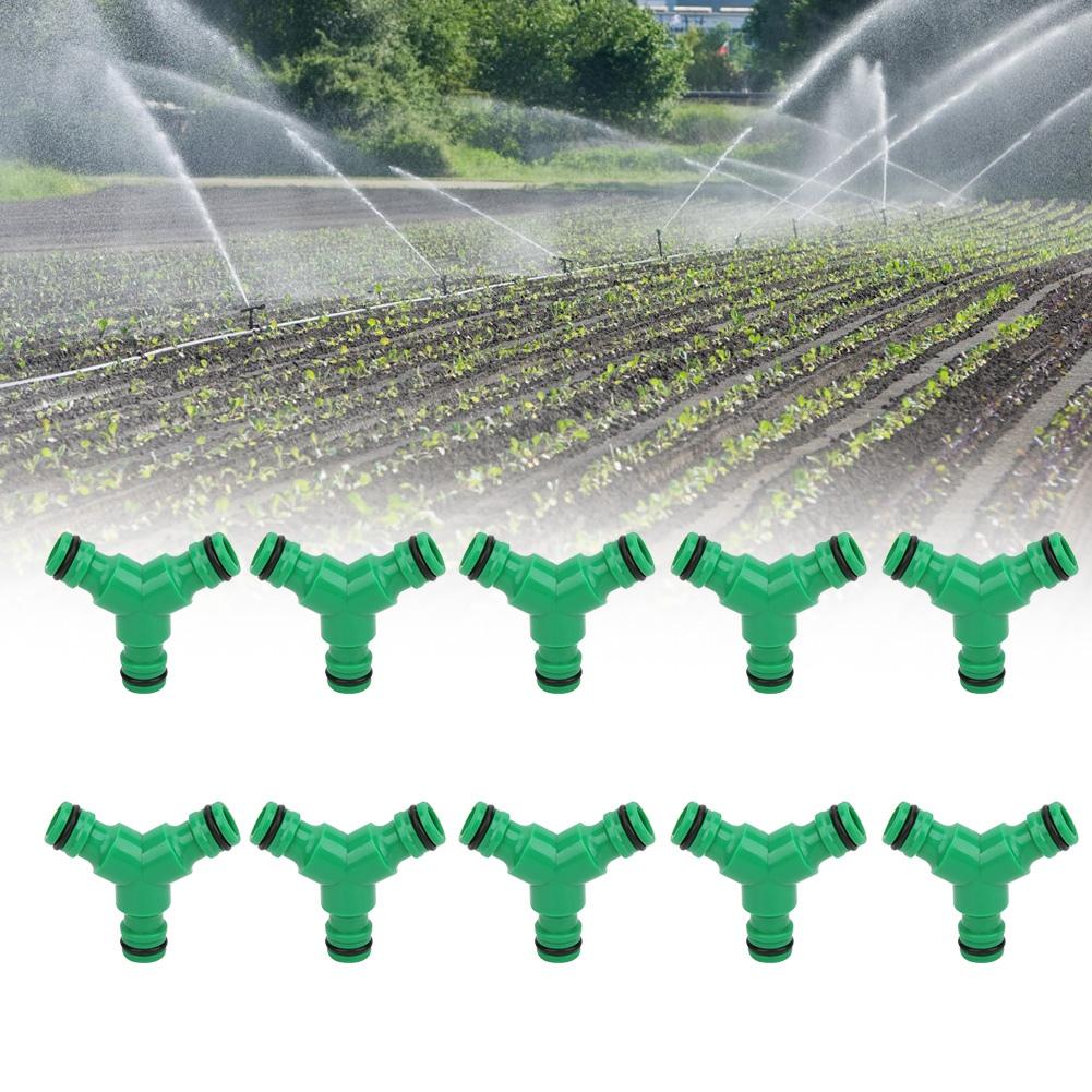 10PCS 3 Way Coupling Water Hose Fitting Y Connector Adapter Coupler for Garden Irrigation