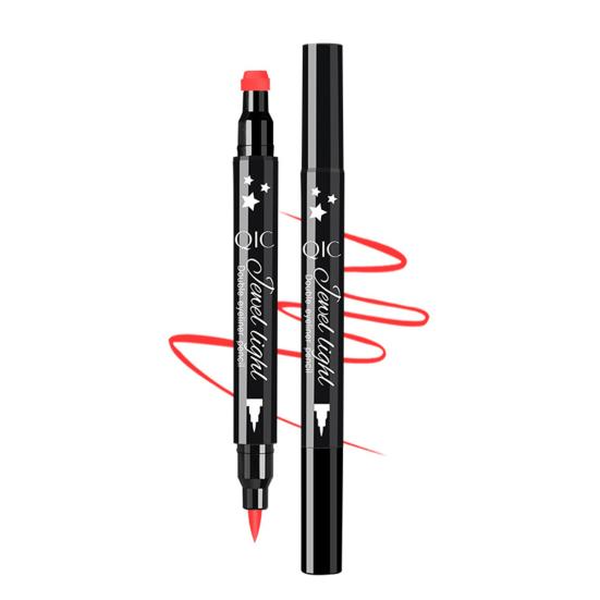 Двусторонняя подводка для глаз, очаровательная звезда, сердце, цветок, черная жидкая подводка для глаз, ручка, принадлежности для макияжа глаз