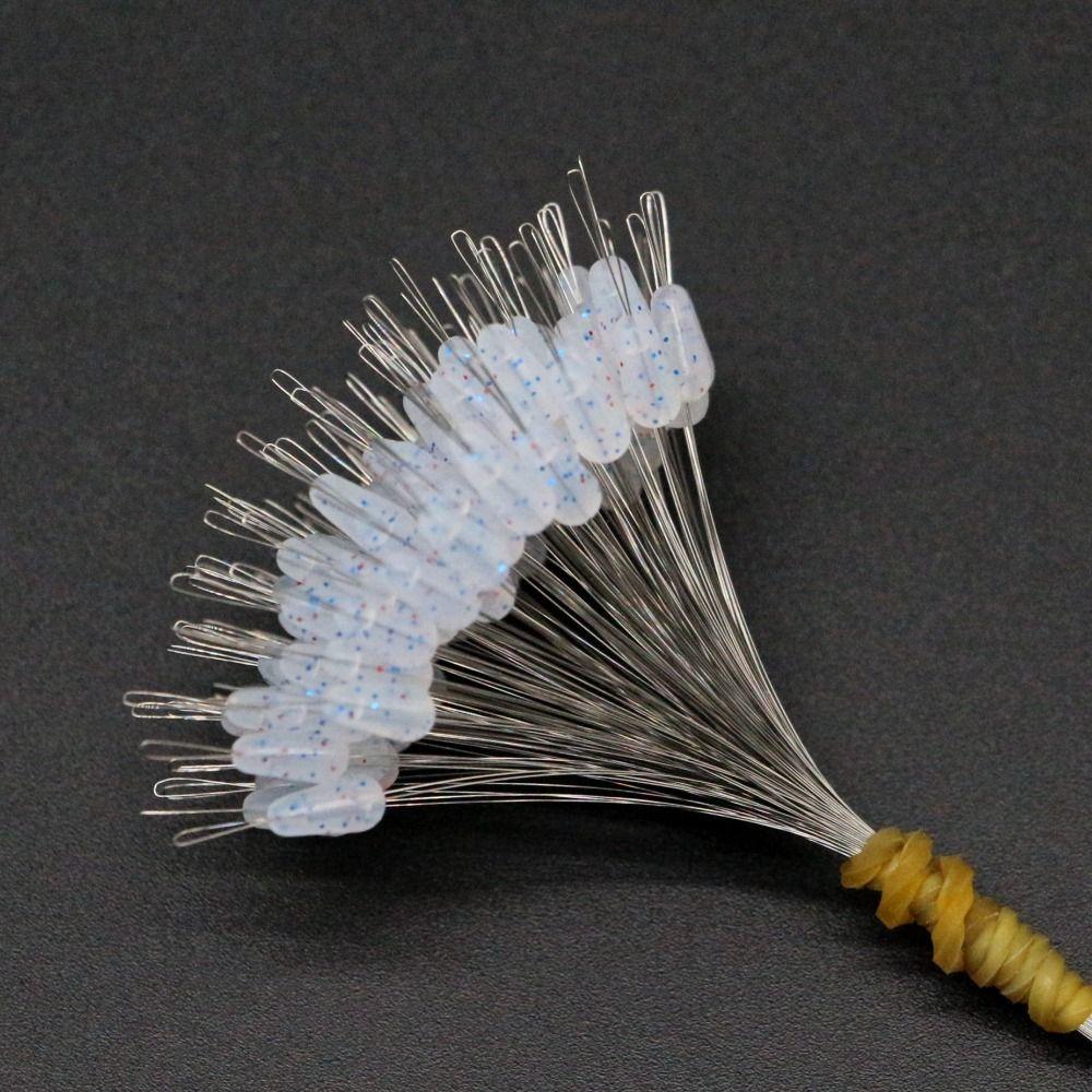300pcs Line Tackle Accessories Fishing Bobber Stopper Fishing Supply Float Rubber Bean Soft transparent Space Beans