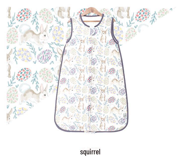 Детский спальный мешок-трансформер из бамбуковой хлопчатобумажной марли с разделяющимися ножками - весна/лето