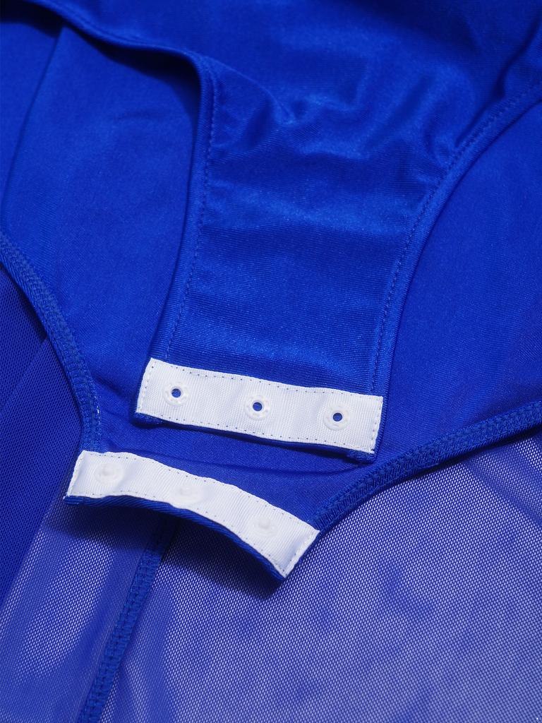 Девочки Сетчатое Пэчворк Без Рукавов Вырез на Спине Складки Асимметричный Подол Блестящий Стразы Платье Для Танцевального Выступления