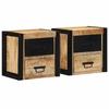 VidaXL Bedside Tables 2 Pcs 40x35x40 Cm Solid Raw Mango Wood, Bedside Cabinet, Bedroom Furniture, Table 4015955