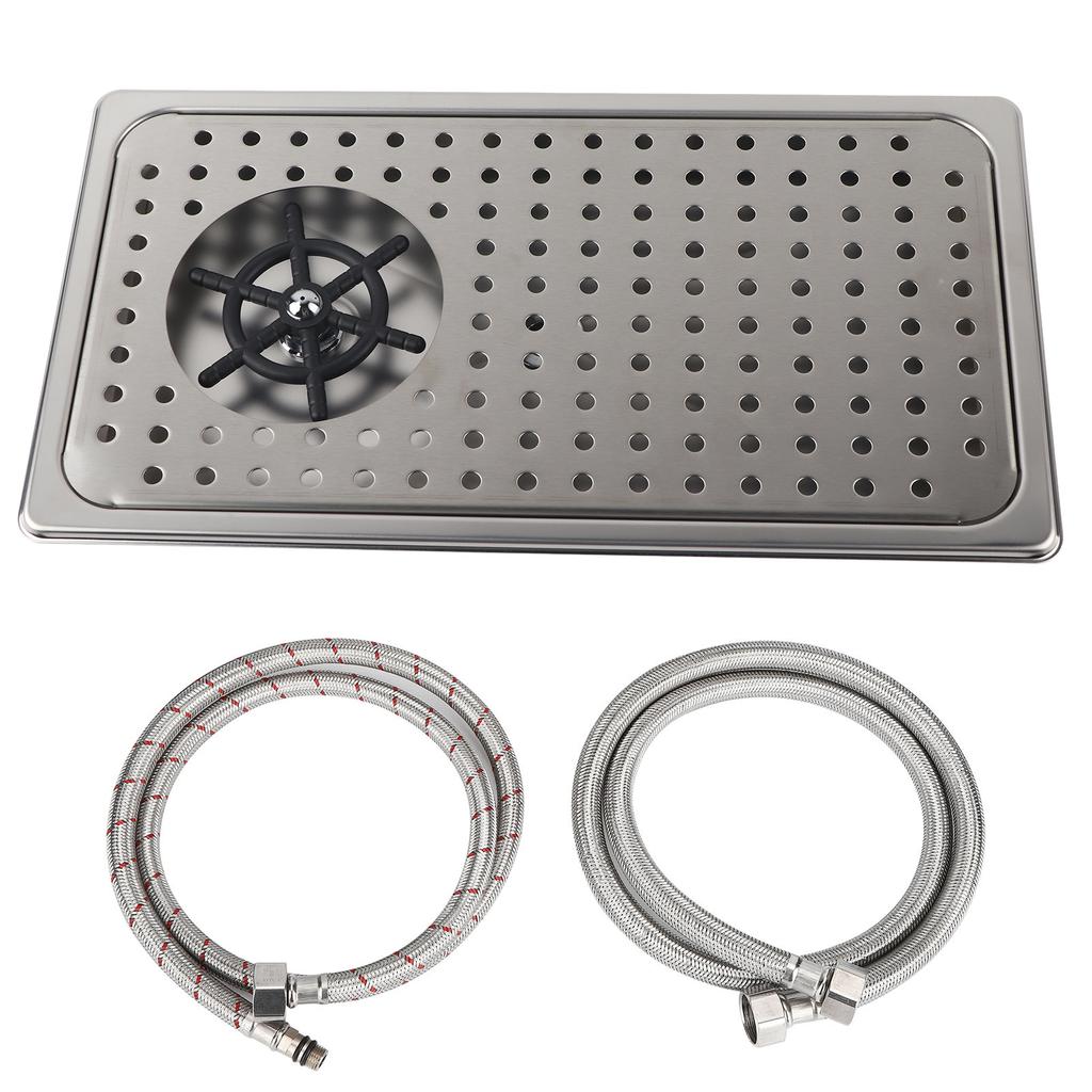 G1/2 Stainless Steel Automatic Cup Washer Cleaner Glass Rinser for Bar Pub RestaurantM