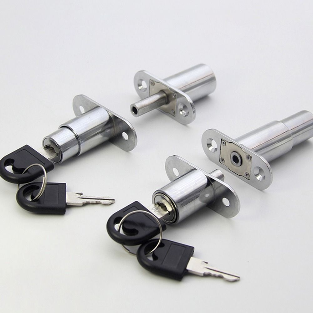 With Key Tongue Door Bolt Latch Hardware Cabinet Lock Useful Drawer Lock  Sliding Door