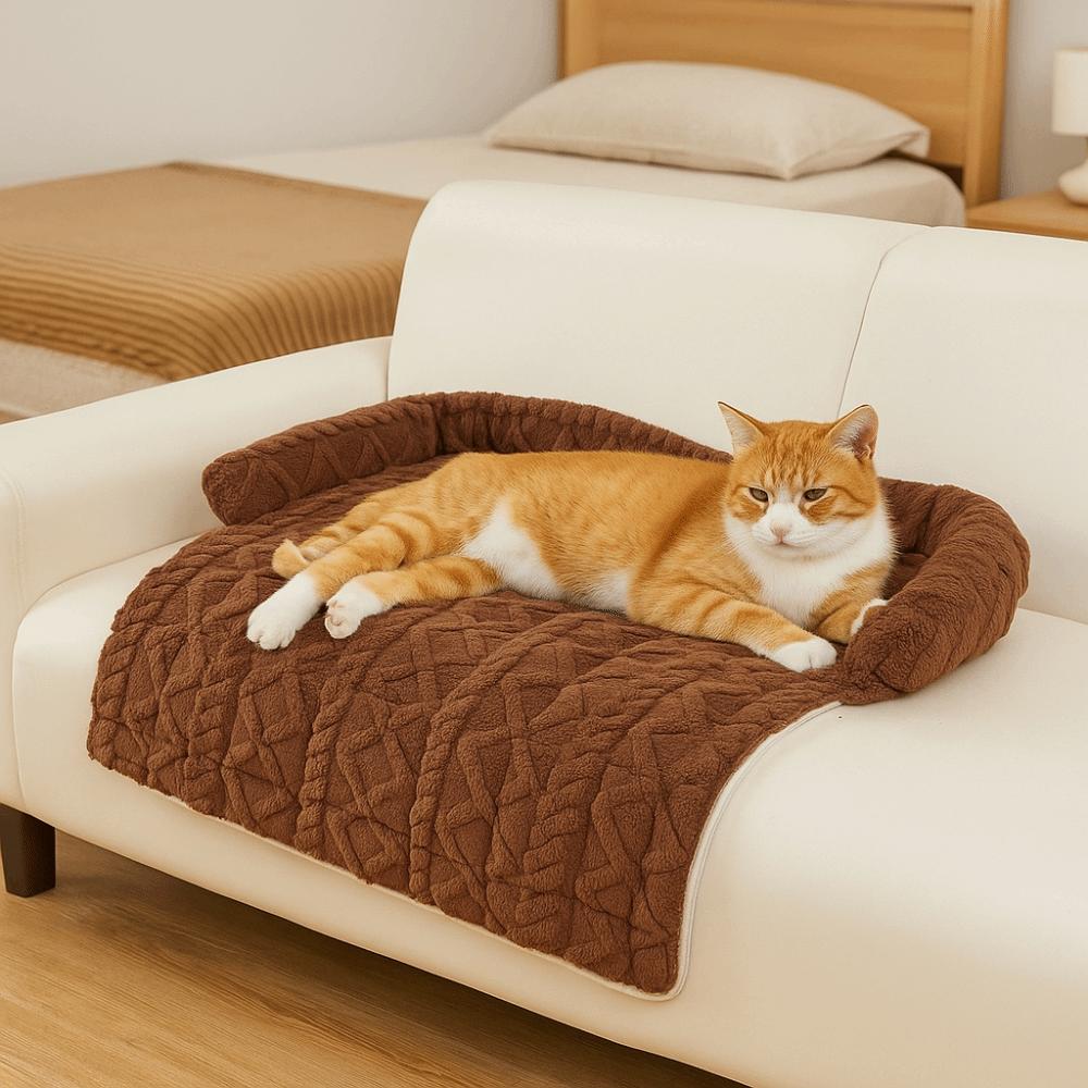 Non-Slip Pet Sofa Bed Wear-resistant Cat Bed Mat Comfortable Pet Plush Blanket  Winter