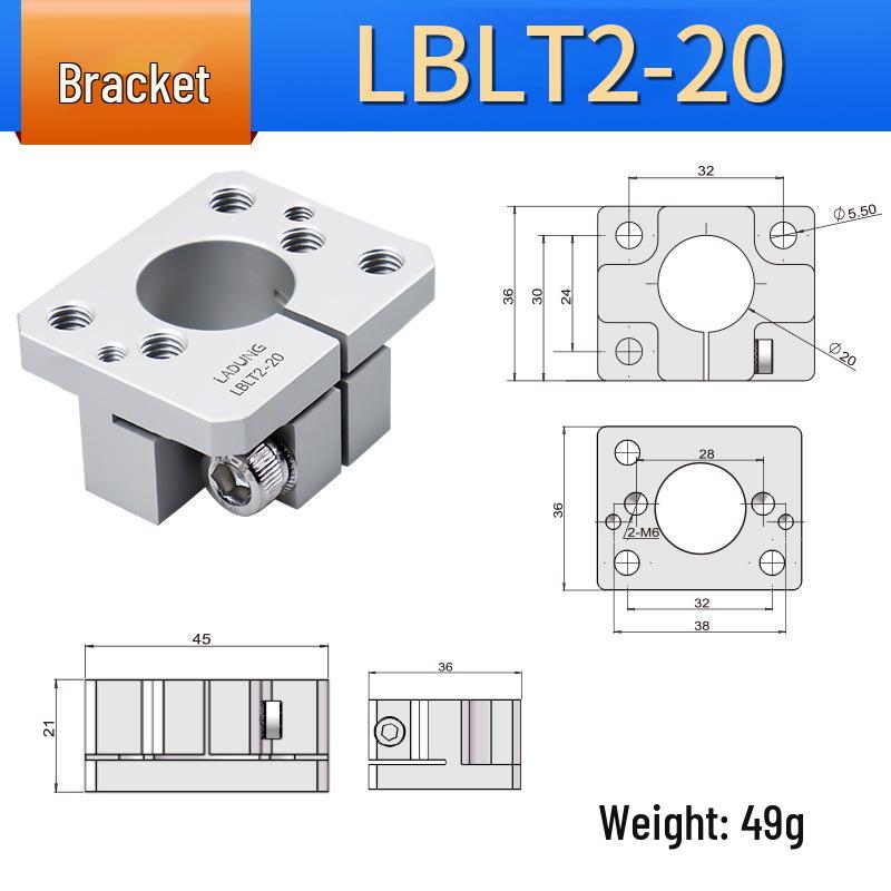 Rotary Bracket Cylinder Fastener LBLT2-20 Steel Pipe Clamp Connector SMBU