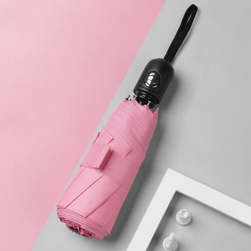 Colorful Mini Umbrella Rain Portable Automatic Umbrella Women Five Folding Sun Umbrella Kids Anti UV Travel Parasol Windproof