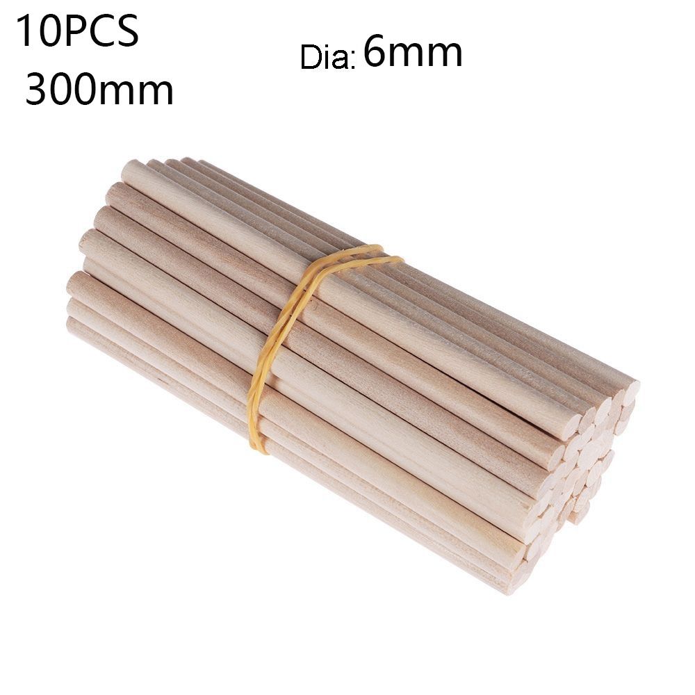 10PCS Woodworking Round Wooden Rods Birch Educational Toys New Wooden Diy Craft