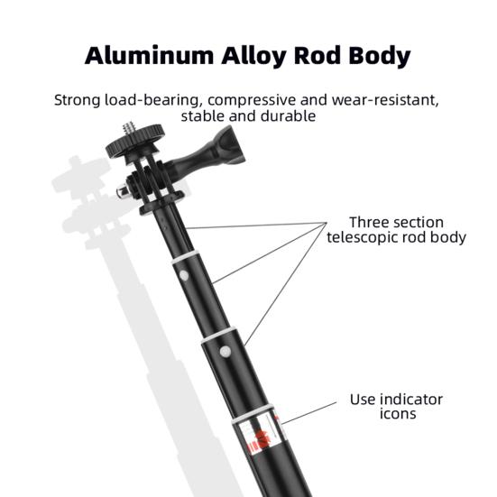Ручная палка для селфи Выдвижная легкая портативная универсальная экшн-камера из алюминиевого сплава палка для селфи штатив DJI OSMO POCKET 3