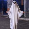 White Ghost Poncho Robe Scary Ghost Cosplay Costume Funny Halloween Cloak Cape  Stage Performance