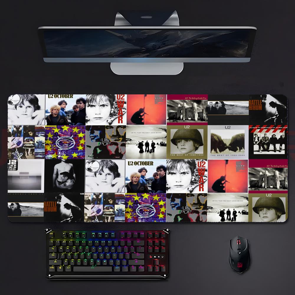 Cool Classic Rock Band UU2 Mouse Pad Mousepad Large Gaming Lockedge Thickened Pc Table Desk Mat