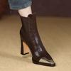 2024 High Quality Ladies Shoes Ankle Women's Boots Fashion Metal Decoration Modern Boots Women Sexy Pointed Toe Shoes for Women