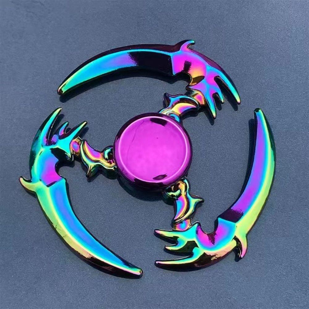 Малошумный металлический радужный пальчиковый спиннер из цинкового сплава с гироскопическим наконечником для рук, детские подарки