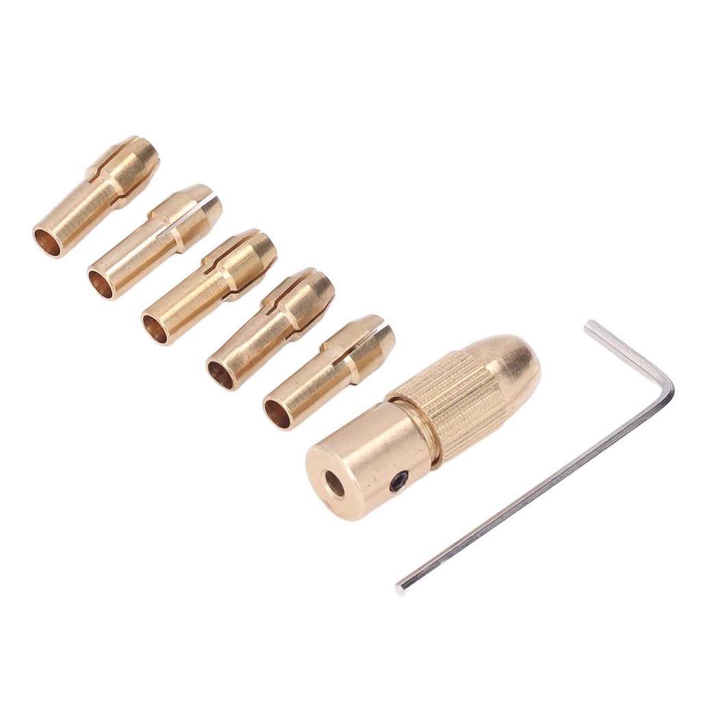 7Pcs Mini Electric Grinder Chuck 4 Jaw Brass Drill Chuck for Mini Electric Drills Electric Grinders