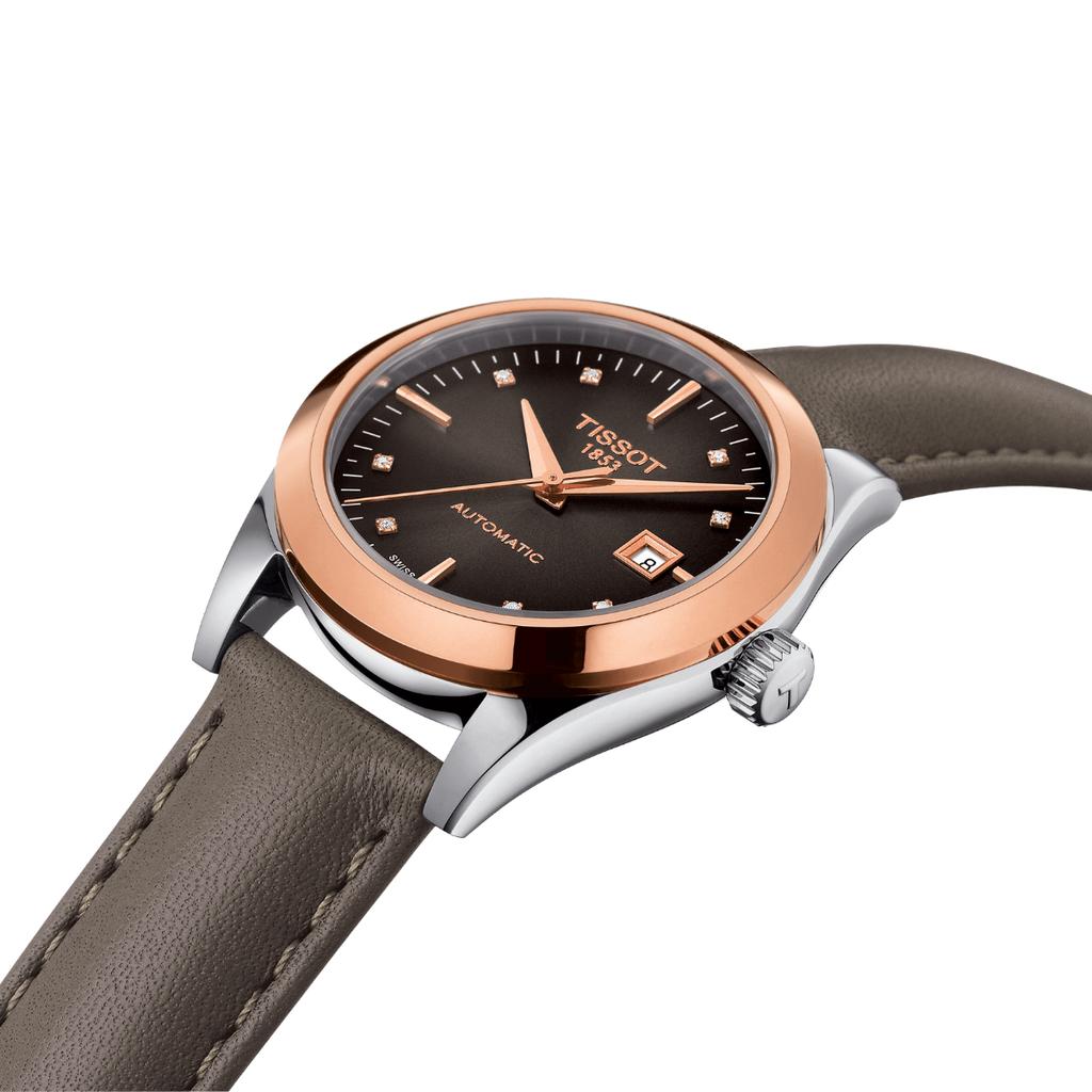 Tissot Кожаный ремешок темно-коричневый циферблат Мужские модные часы T930.007.46.296.00