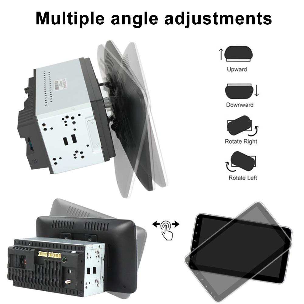 Reakosound 10,1-дюймовая автомобильная стереосистема Carplay, универсальная 2Din Android-радио, вращающийся на 360 градусов экран, мультимедийный проигрыватель, авторадио, аудио RDS DSP