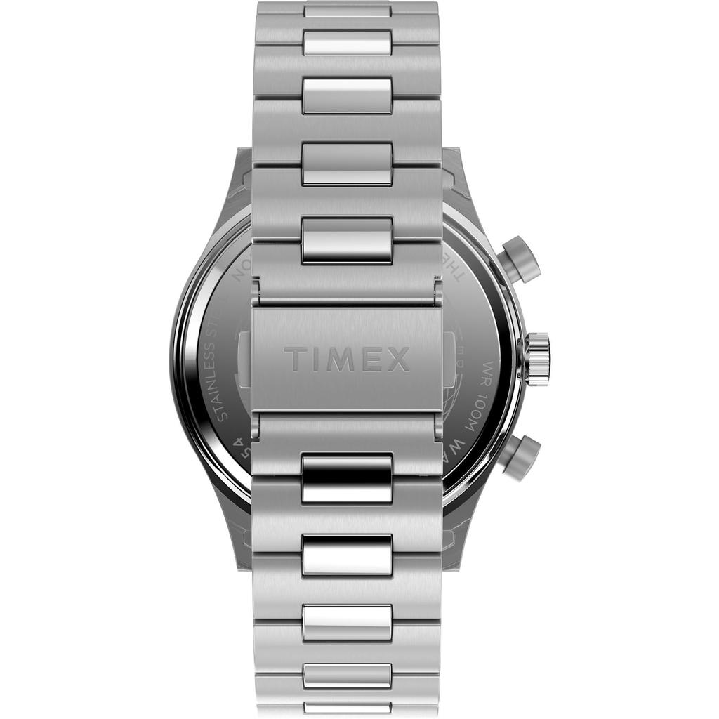 Часы Waterbury Traditional Black Dial Stainless Steel Mineral Glass Quartz Watch Brand TW2W47800 Silver [TIMEX] Fly-back Mens [Товар]