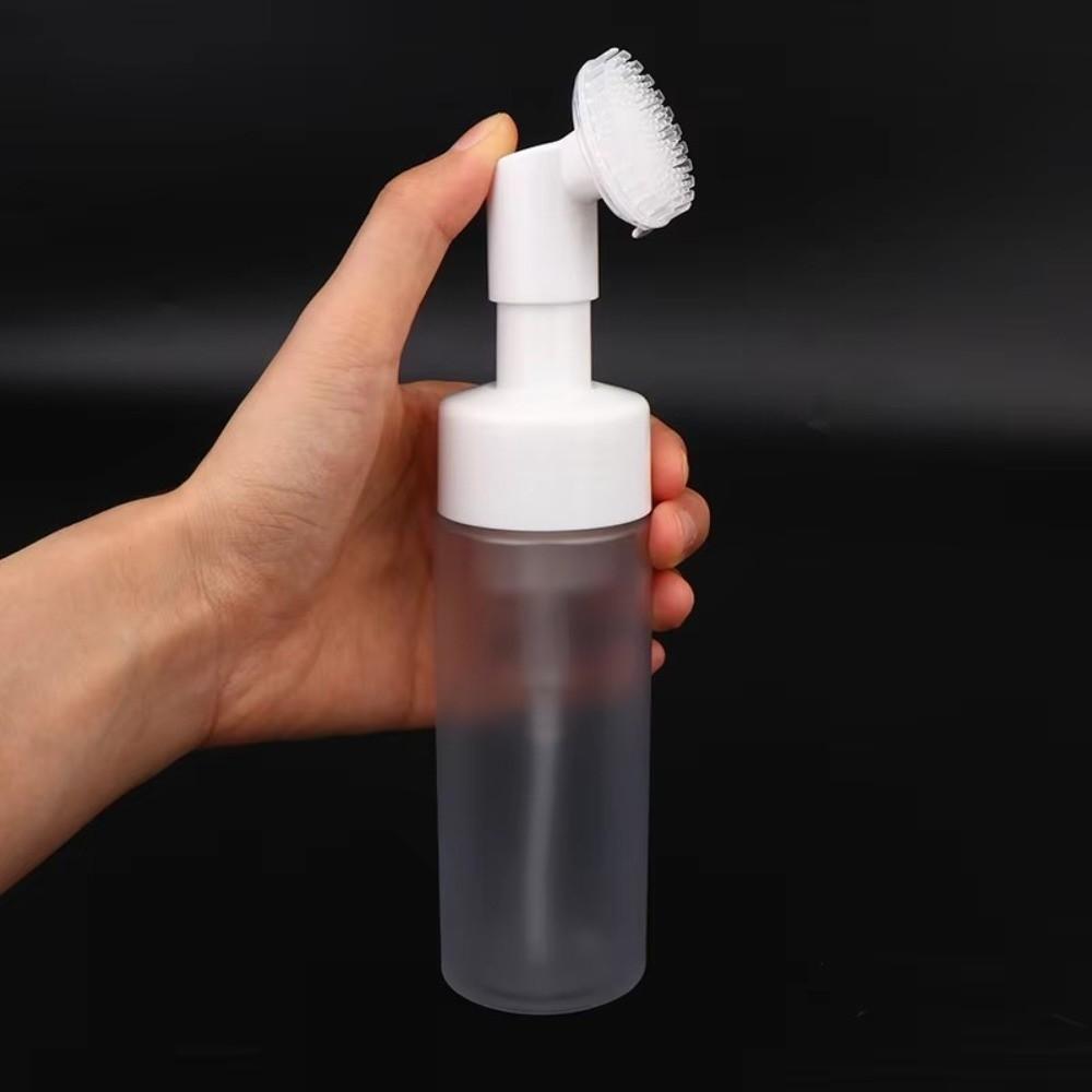 Silicone Brush Soap Foaming Bottle PET Facial Cleanser Bottle Facial Cleaning