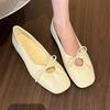 Flat-soled Single Shoes Women's 2025 New French Gentle Evening Shoes Women's Shoes Spring Soft-soled Versatile Grandma Shoes Women's Shoes