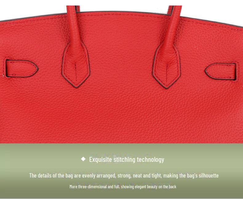 Женская сумка большой вместимости из коровьей кожи с узором личи 2025 года