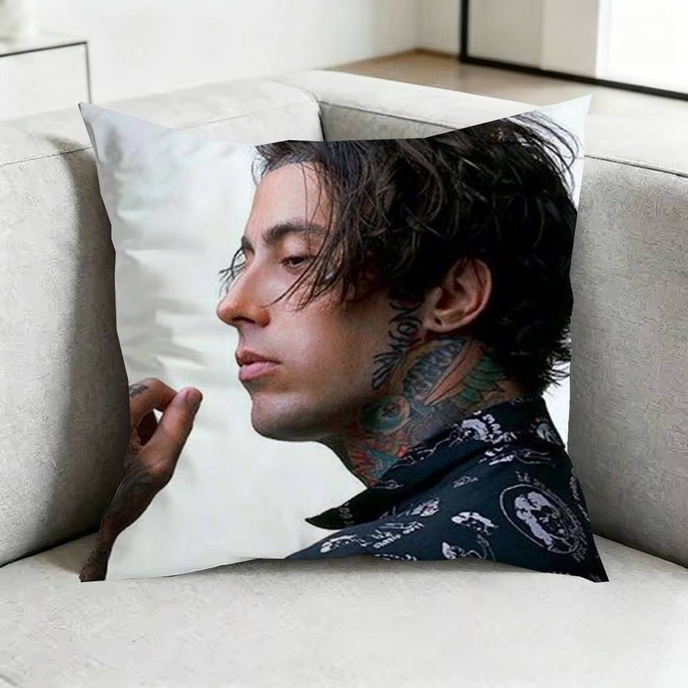 Singer Rapper Ronnie RadkeE Square DoubleSided printed Pillow Case Bedroom Bedside Pillow Sofa Cushion Cover Gift