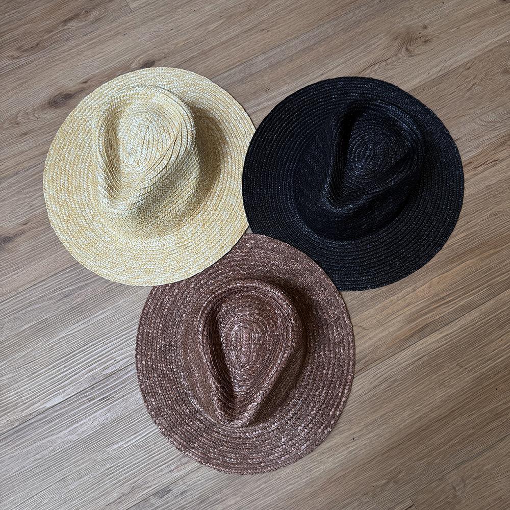 Women Panama Straw Hats Handmade Straw Panama Hats Simple Bare Sun Hats