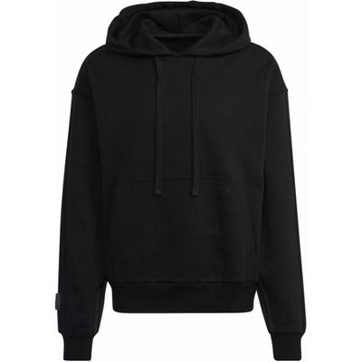 adidas Оригинальная однотонная мужская толстовка с логотипом и шнурком, черная HM5115
