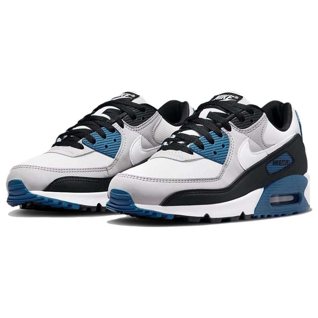 Nike Air Max 90 Black Teal Blue Мужские кроссовки Серые светло-дымчатые-серые индустриальные-синие FB9658-002