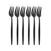 6Pcs Fruit Fork Luxury Flat Handle Stainless Steel Rose Gold Matte Cake Forks Lovely Mini Fork Used For Cake In Party Fork Restaurant