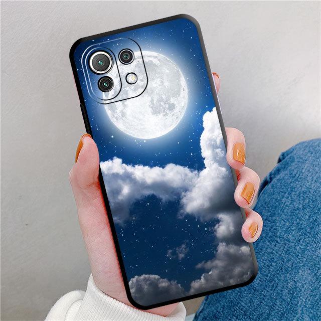 Чехол для телефона Sky Full Moon для Samsung Galaxy A72 S22 Note 20 Ultra 10 Plus 8 9 A32 A22 S20 S21 S22 5g A71, черные матовые чехлы