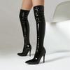 Fashion Women's New Spring and Autumn European and American Nightclub Pointed High Heel Large Over Knee Slimming Elastic Boots