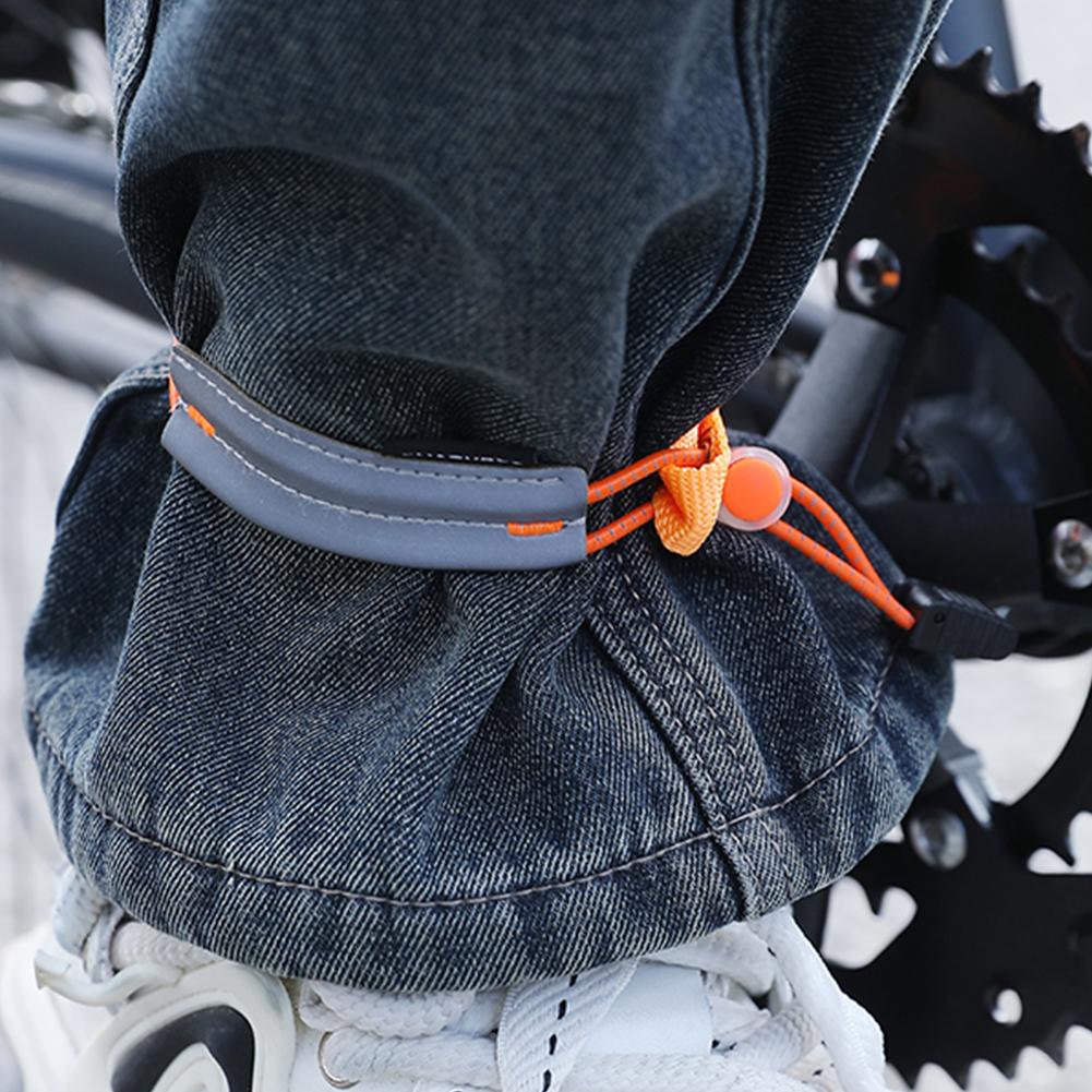 Reflective Bike Pants Strap High Visibility Cycling Pants Cuff Band Bicycle Trouser Bands for Night Walking Cycling Running