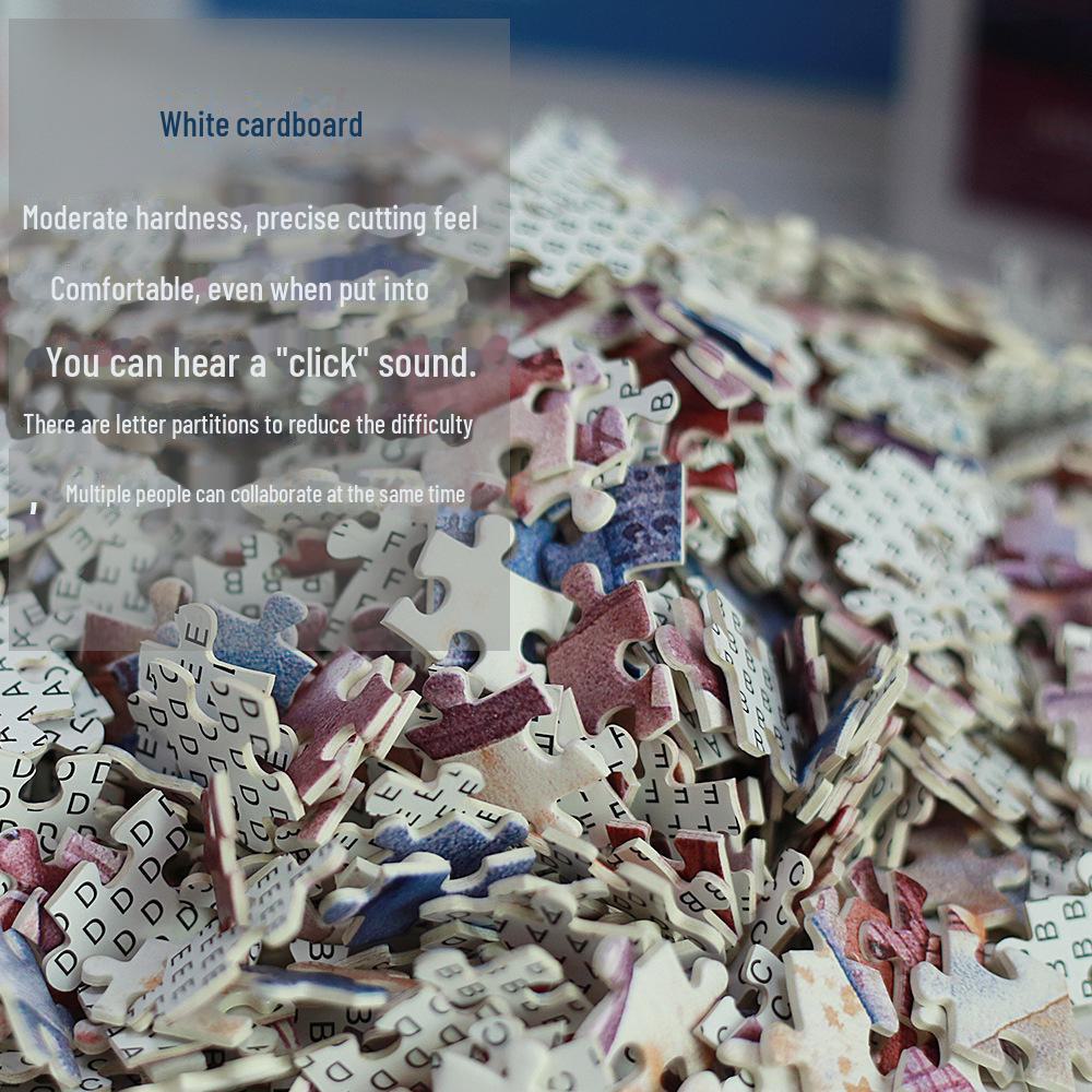 «Белая карточка Мини Пазл Большая волна Канагава 1000-элементный - Плотно прилегающие, без свободных элементов»