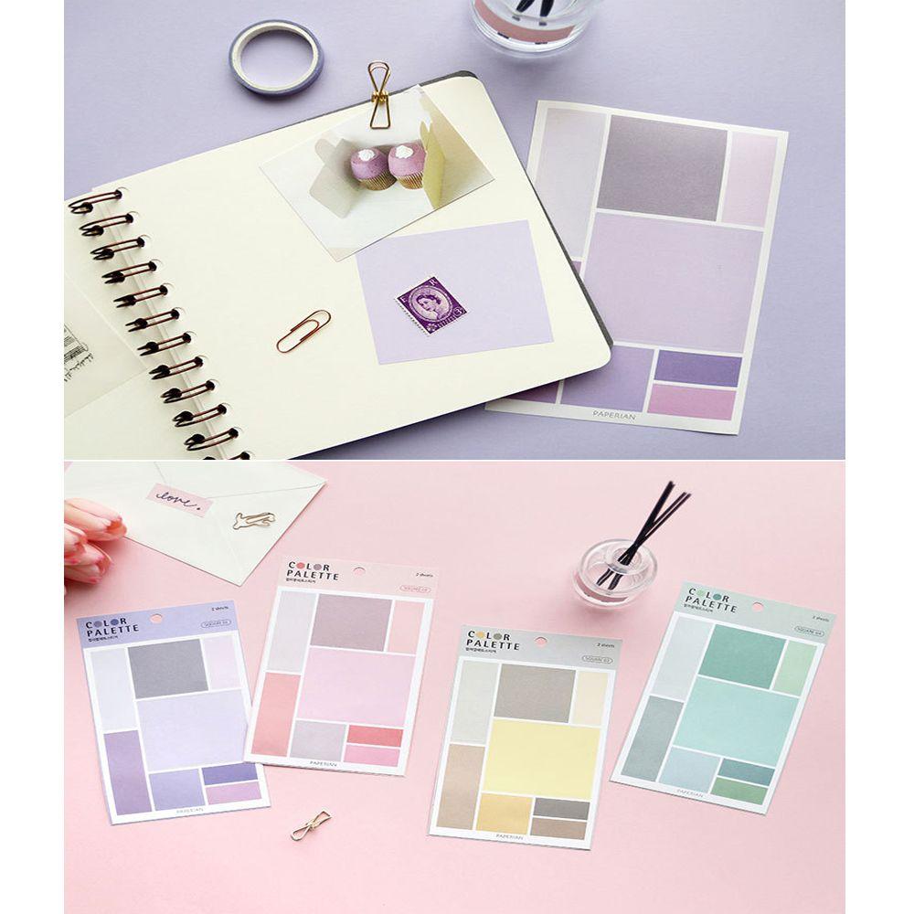 Stationery Solid Color Albums Decor Adhesive Sticker Basic Label Scrapbooking Paper Sticker
