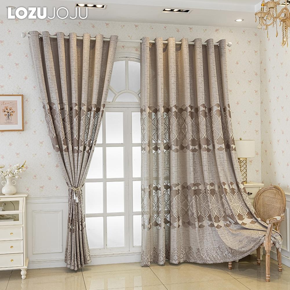 1 шт. LOZUJOJU 40-70% затемняющие современные роскошные европейские ажурные жаккардовые шторы доступны в нескольких цветах для гостиной спальни домашнего декора