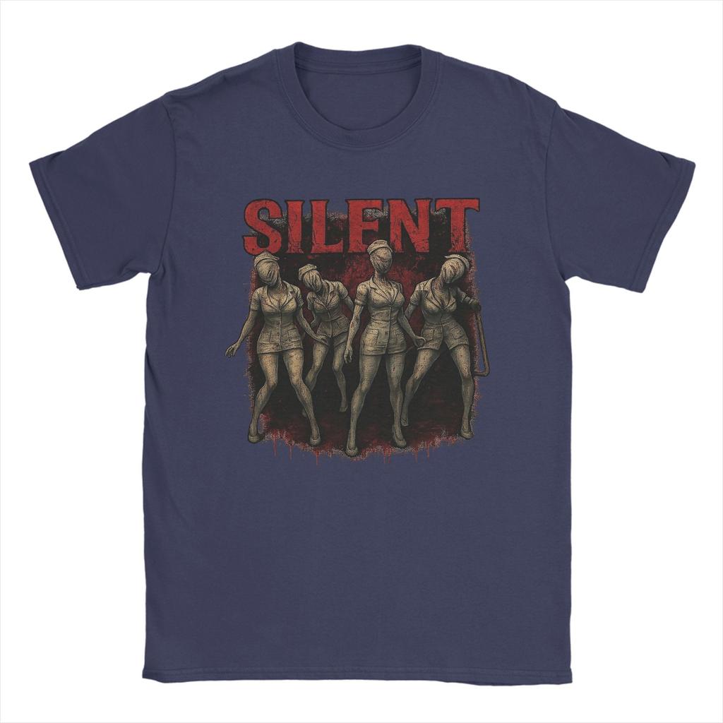 Винтажная футболка Silent Hill Nurses для мужчин с круглым вырезом, 100% хлопок, футболки с коротким рукавом, одежда с графическим принтом