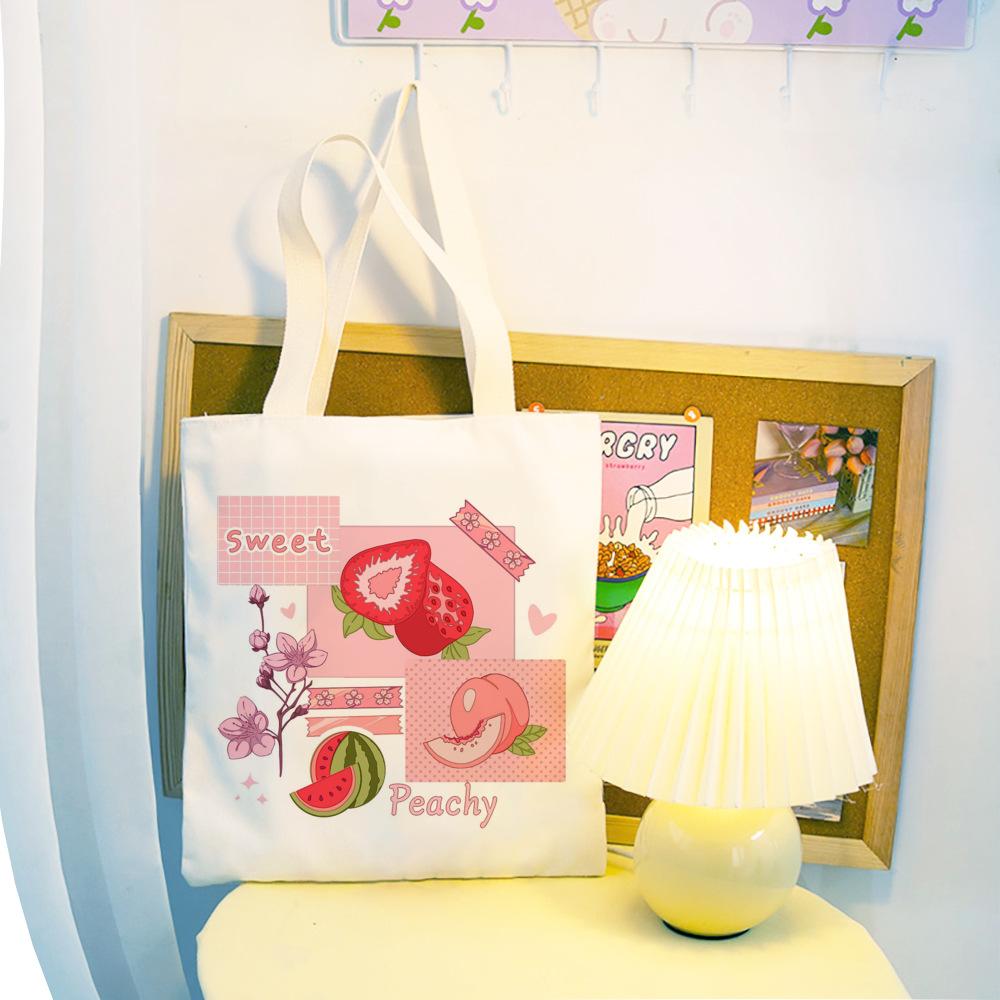 Harajuku Punk Vintage Y2k Эстетическая женская сумка с принтом Vaporwave Art Grunge School Bag Эстетичная холщовая сумка Большая вместительная сумка-шоппер