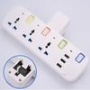 Plastic Universal Power Strip Multi-function Overload Protection USB Quick Charge White Multi Socket Extension Socket Power