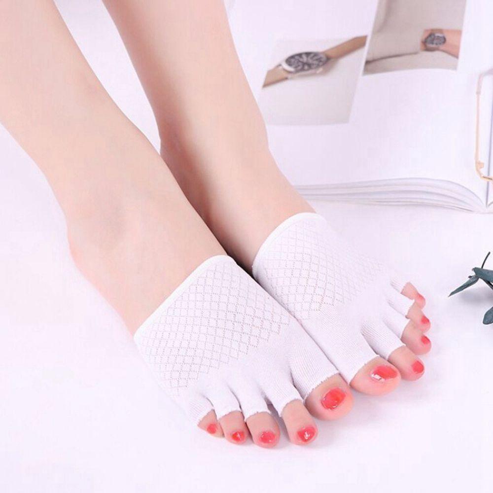 Elastic Invisible Women Summer Mesh Sock Slippers Open Toe Socks Cotton Half Palm Socks