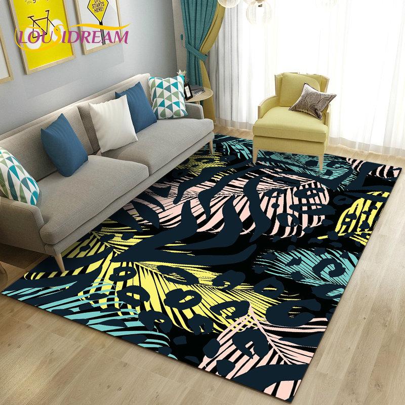 3D коврик в виде гриба, цветка, растения, листа, ковер для гостиной, спальни, дивана, коврик для украшения, кухонный нескользящий напольный коврик