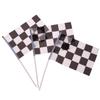 10Pcs Black And White Square Hand Flag Racer Waving Flag Racing Flags Car Flag
